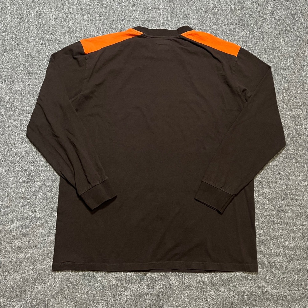 Cleveland Browns NFL Long Sleeve T Shirt Size Medium Brown Orange Football - Picture 2 of 6